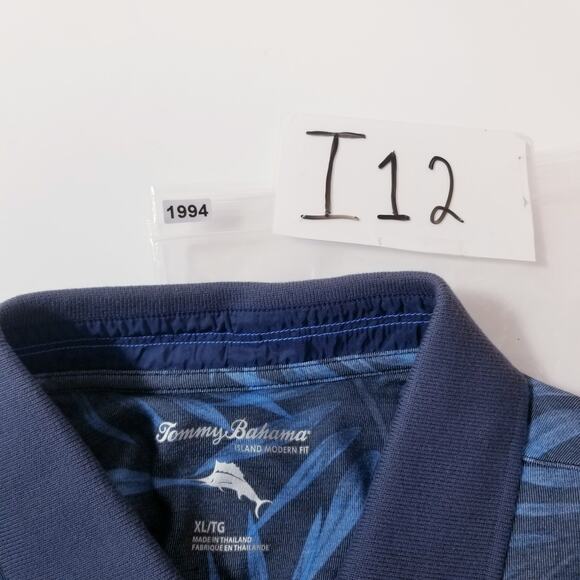 Tommy Bahama Island Modern Fit Tropical Leaf Print Collared Polo Shirt - Picture 10 of 10